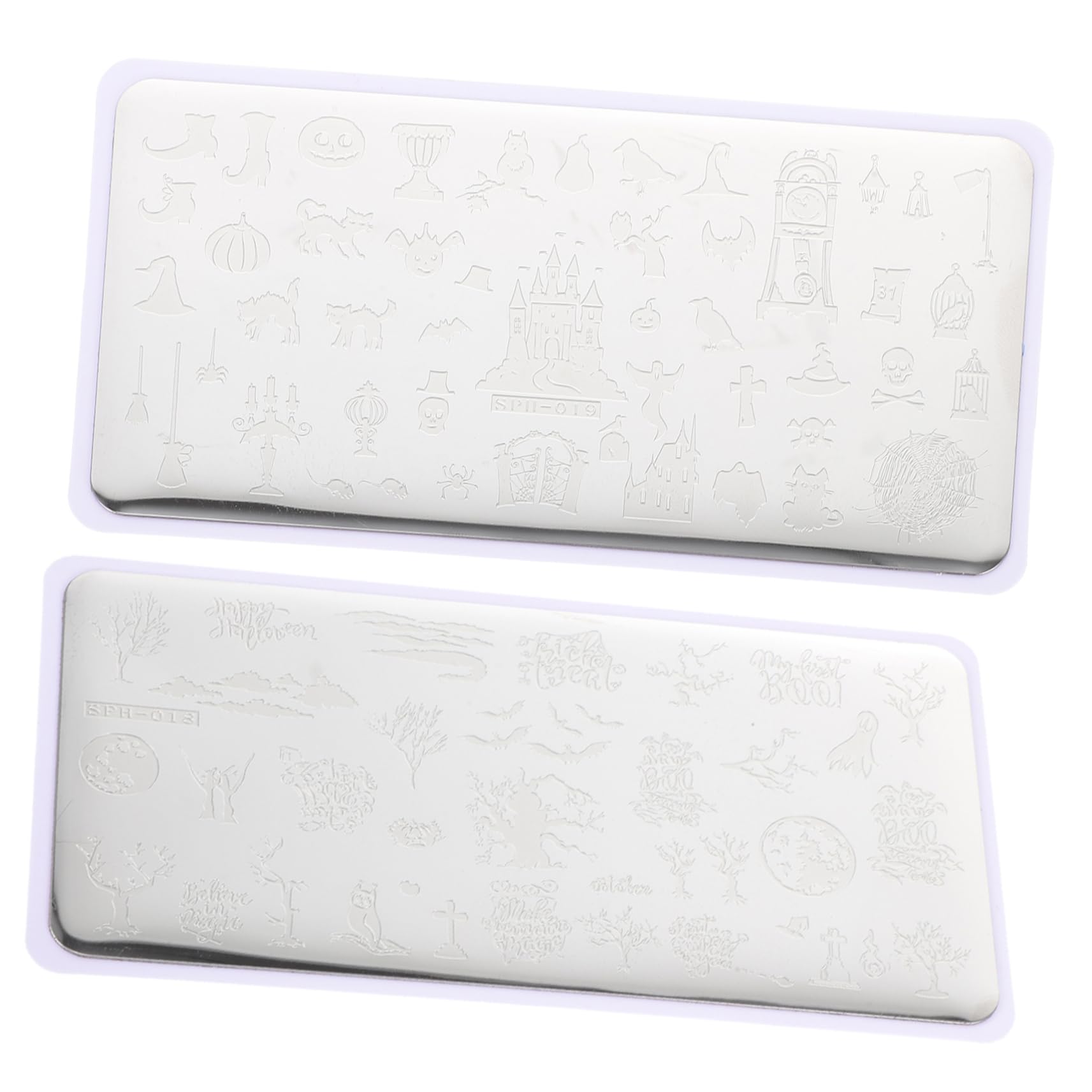 10hojas Placas De Estampación Para Uñas De Halloween Kit De Estampado De Temáticos Para Decoración De Manicura y Celebraciones De