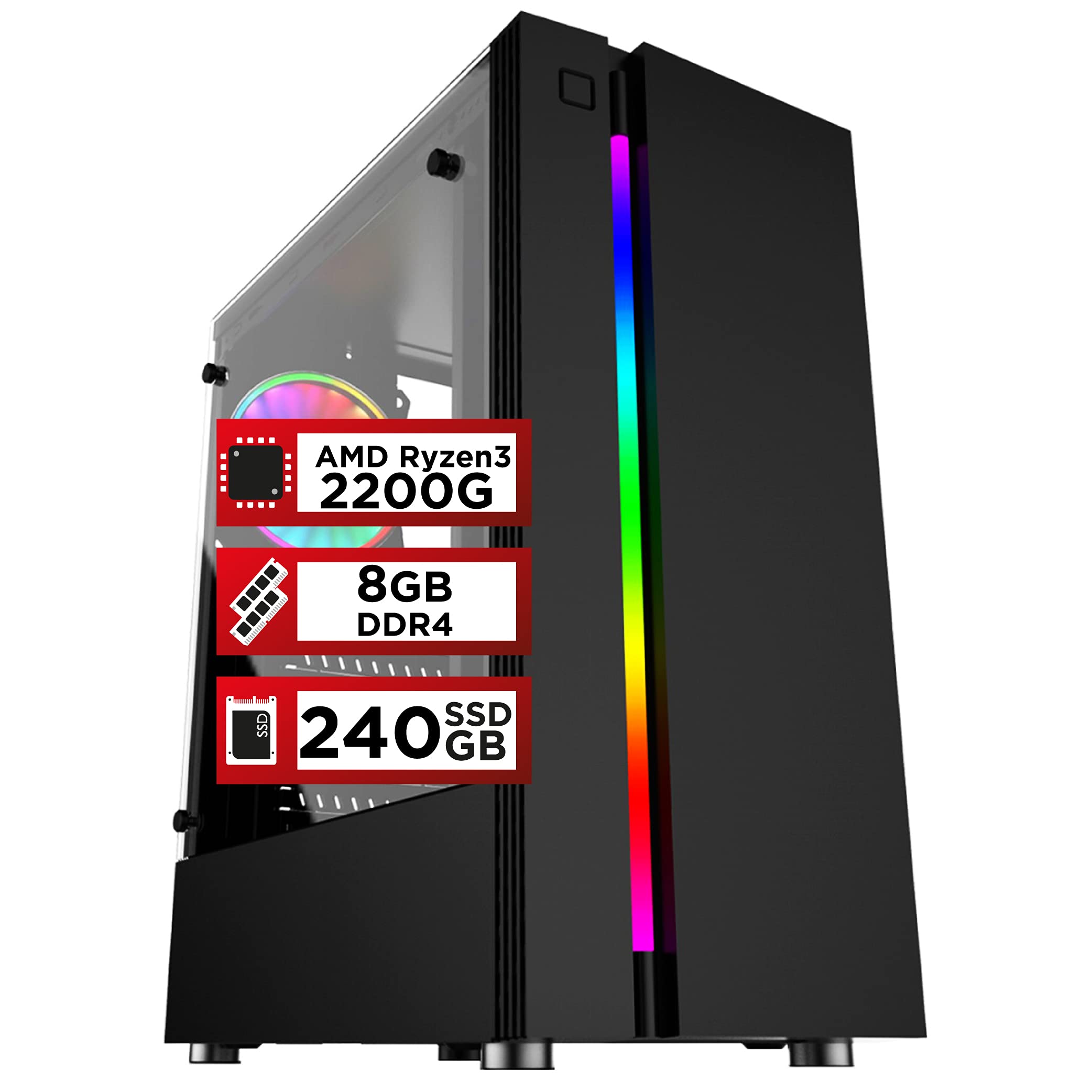自作PC　RYZEN3 2200G・8GB・128GB・WIN11 PC Gamer PlayNow AMD Ryzen 3 2200G 8GB DDR4 2666MHZ (Placa de