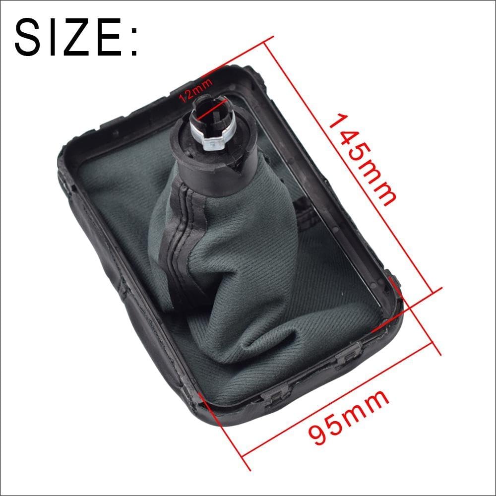 AJHLJ® 5 Speed Gear Shift Knob for VW Beetle Cabrio 2003-2010 for Volkswagen VW Beetle 1998-2010 Leather Gaiter Boot Cover (Gray)