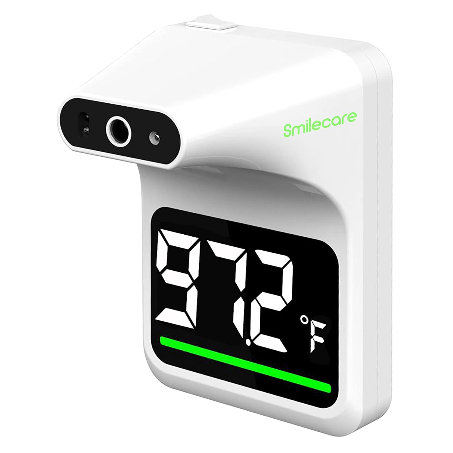Crеаtіvе Prоduсt Wall Mounted Thermometer, SmileCare Non-Contact Digital Automatic Infrared Wall Mount Forehead Thermometer for Public Place , Digital Accurate Instant Readings with LCD Display and Fever Alarm