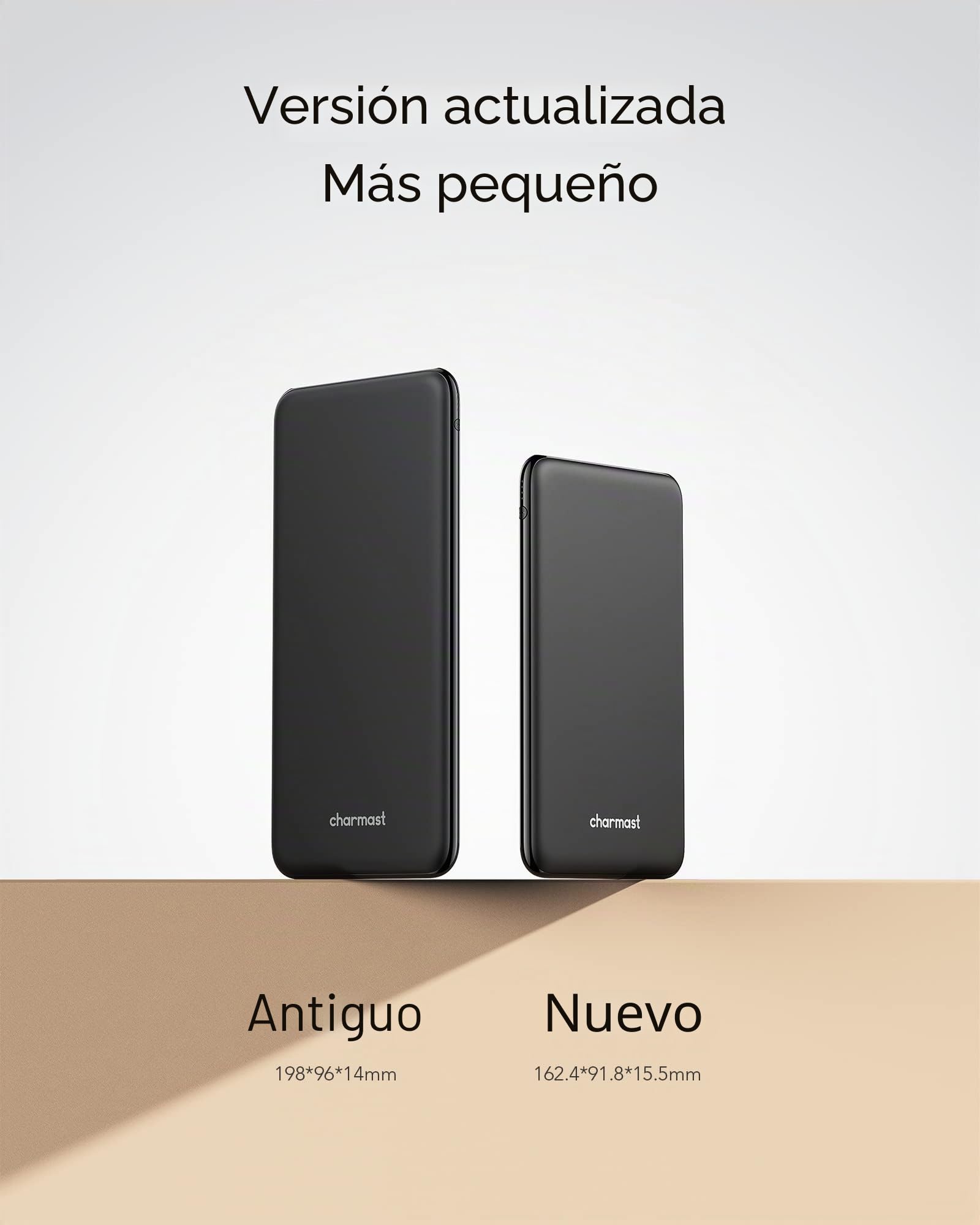 Charmast Bateria Externa Carga Rapida 26800mAh Ultra Compacto Power Bank Carga Rápida Cargador Portatil USB C con 3 Entradas y 4 Salidas Compatible con iPhone Samsung iPad