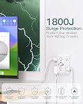 Addtam Outlet Extender Surge Protector, 6-Outlet Splitter with 4 USB Wall Charger(2 USB-C Ports), Multi Plug Wall Outlet 1800J Power Bar for Home Office Dorm Room Essentials