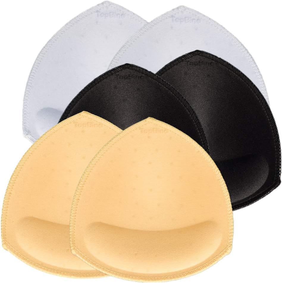 TopBine Bra Pads Inserts,Sport Bra Cups Inserts, Removable Breast Enhancers Inserts for Women's Bikini And Swimsuit