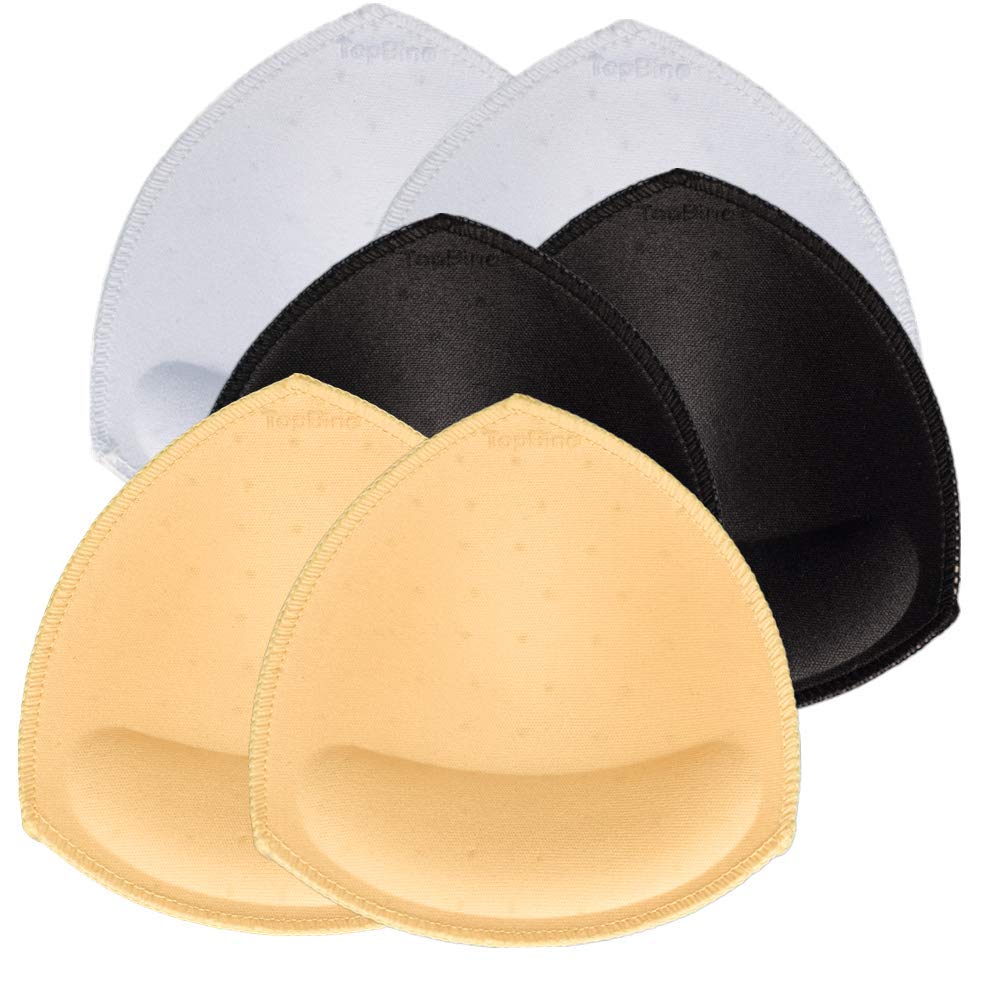 TopBine Bra Pads Inserts,Sport Bra Cups Inserts, Removable Breast Enhancers Inserts for Women's Bikini And Swimsuit
