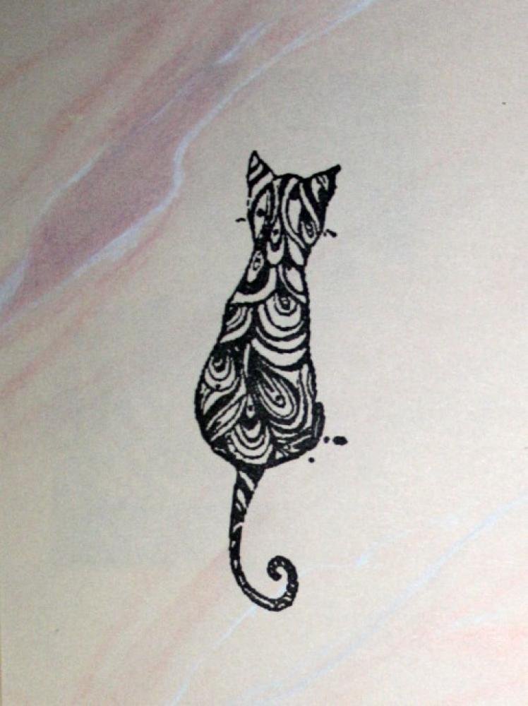 UMR-Design ST-044 Cat Stempel Stamp Size S 2,5cm x 7cm