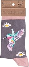 Wrendale Designs by Hannah Dale Wisteria Wishes' Hummingbird Socks Wisteria Wishes 4-7 Size 3-7, Wisteria Wishes