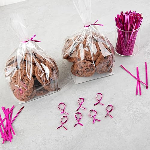 Vista 3 de Restaurantware Bag Tek - Lazos giratorios de 4 pulgadas para bolsas de golosinas, 500 lazos duraderos para bolsas de café, alambre de metal flexible