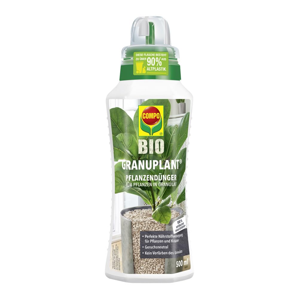 Compo Bio GRANUPLANT Pflanzendünger - 100% pflanzliche Inhaltsstoffe - Bio-Flüssigdünger für Pflanzen in Semi- und Hydrokultur - 500 ml