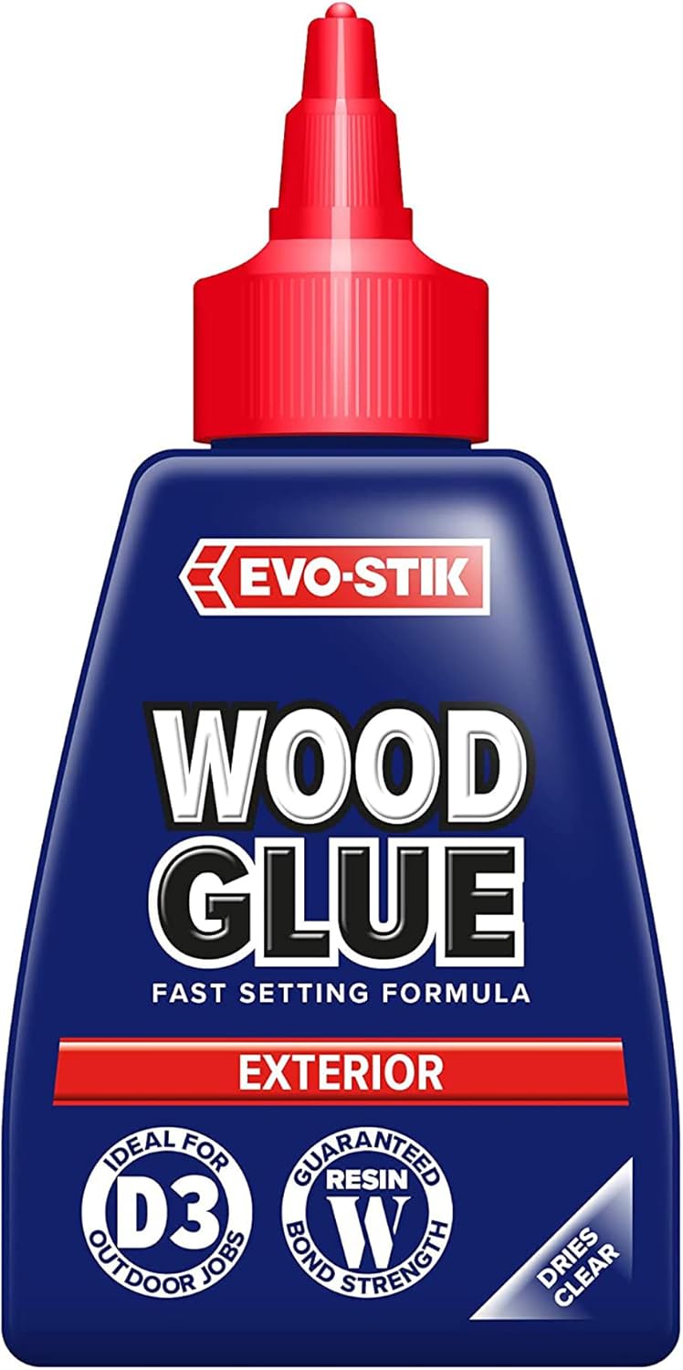 EVOSTIK Exterior Wood Glue D3, Weatherproof, Extra Strong, Fast