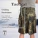 Damn Near Kilt 'Em Mens Cargo Tactical Utility Kilt - Traditional Kilt Military Green