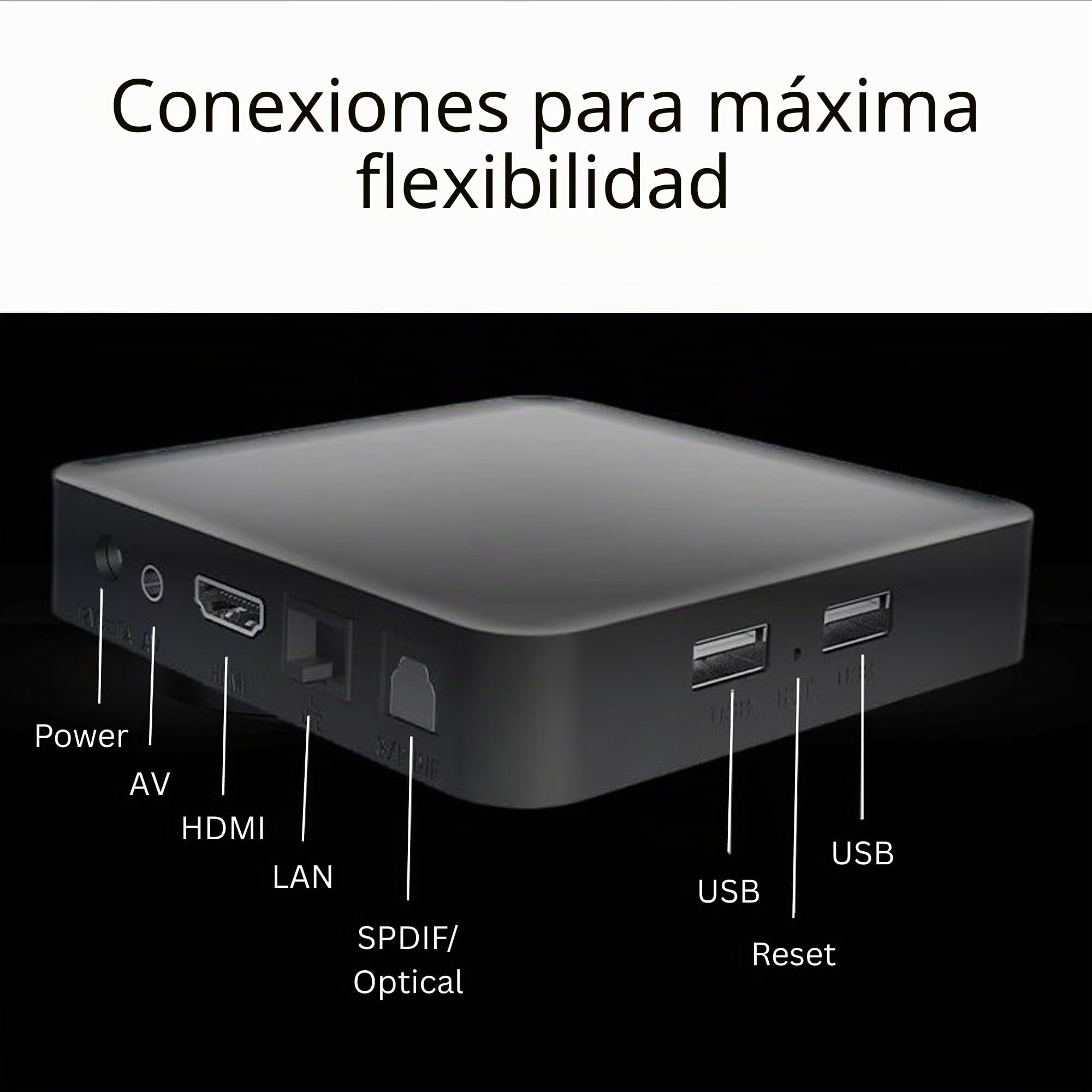 TV Box Android GD2 4K HDR con Google TV Oficial - Reproductor Multimedia Streaming Smart, 32GB Memoria, LAN, 2X USB, Wi-Fi - Soporta Netflix, Prime Video, DAZN, Disney+