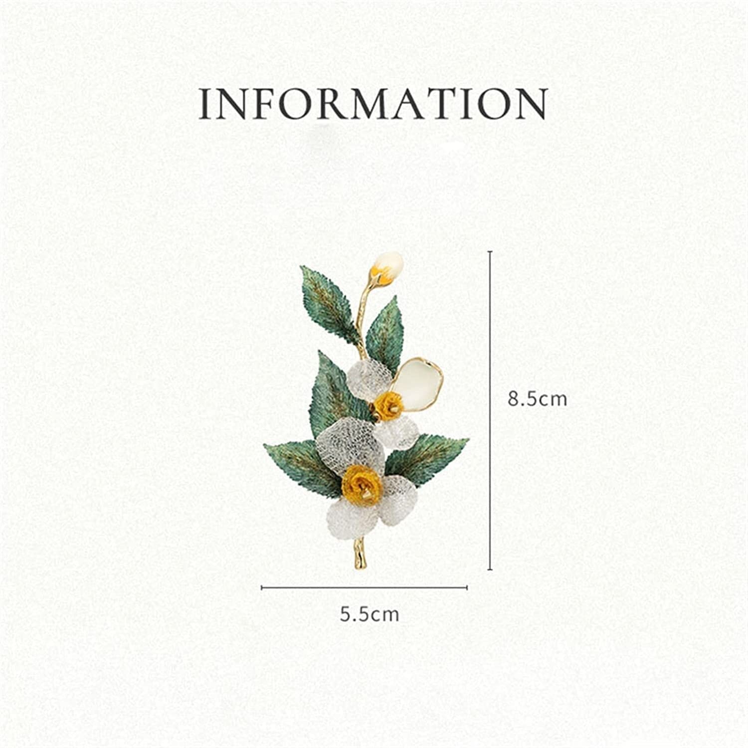 KYUSAR Brosche Broschen Rose Blume Brosche Damen Elegante Accessoires Handgemachte Faltung Besticktes Blatt Romantische Brosche Hochzeitsbankett Broschen FüR Kleidung