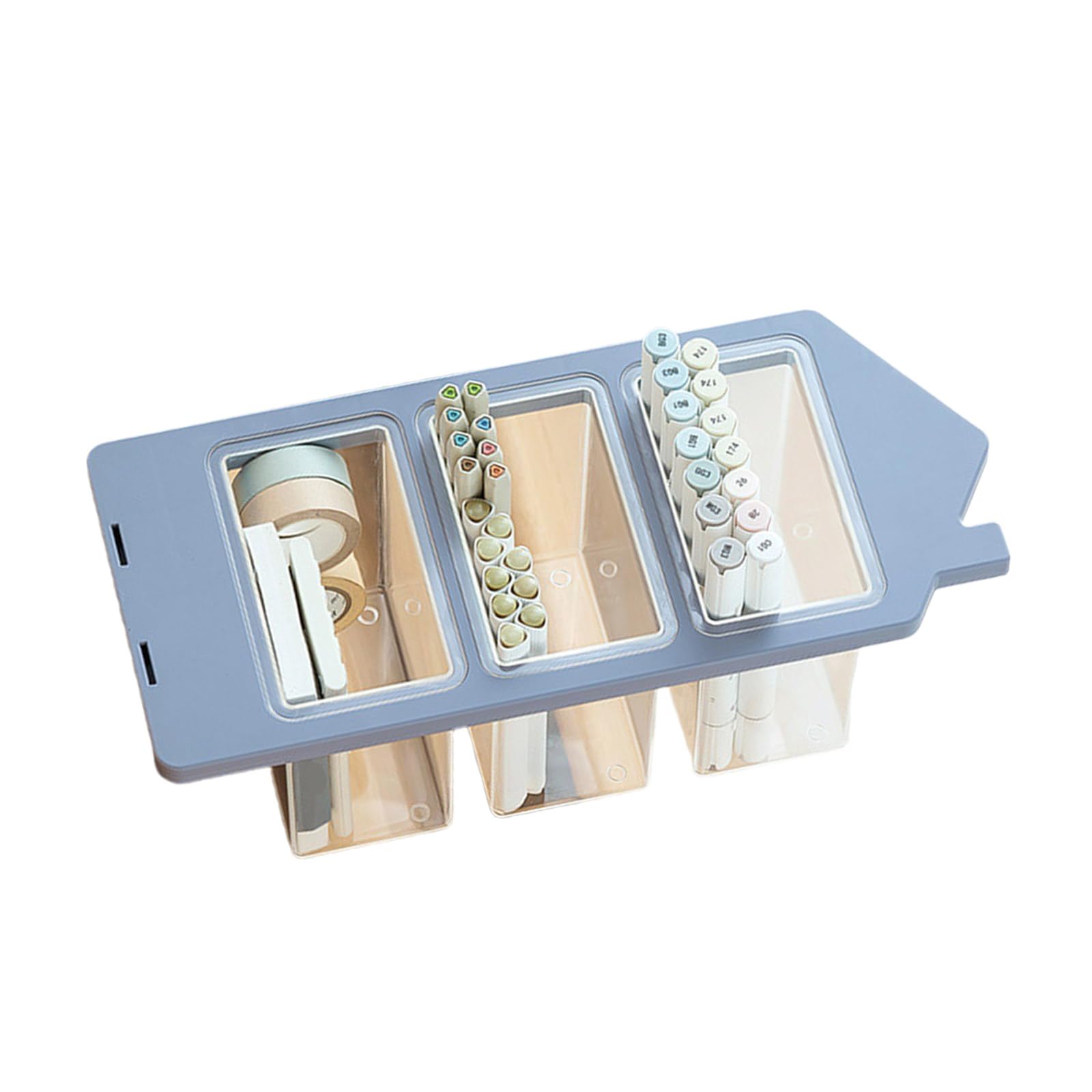 Woedpez Multifunctional Pen Holder for Student Slanted Pencil Brush Pen Storage Organisers Storage Box Slanted