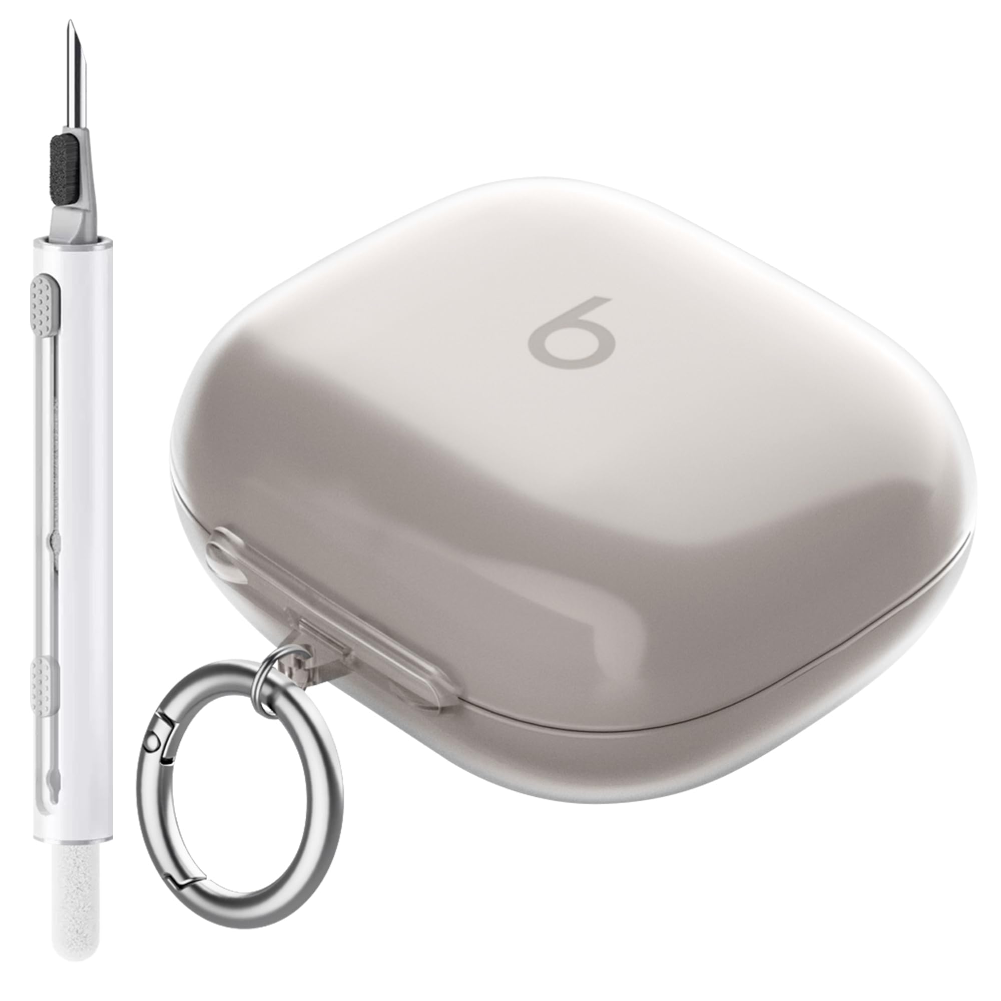 Seltureone Compatible with Beats Powerbeats Pro 2 Case with Cleaning Kit and Carabiner, High-Transparency Soft TPU Protective Case Cover Compatible