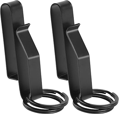 2 Pcs Duty Belt Key Holder,Tactical Key Holders with 4pcs Key Rings Stainless Steel Tactical Stealth Key Clip Quick Hook System for Police Handcuff and Fire Agencies Fits Max 2.25 Inch Belt