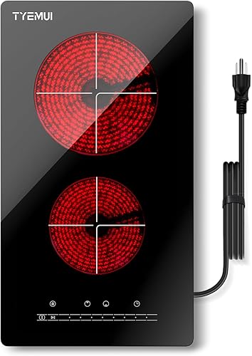 Miniatura 9 de Cocina Eléctrica de Doble Quemador Enchufable de 2000W, 110V~120V Estufa de Encimera, Estufa Eléctrica de 2 Quemadores para Cocinar, Estufa de Tap