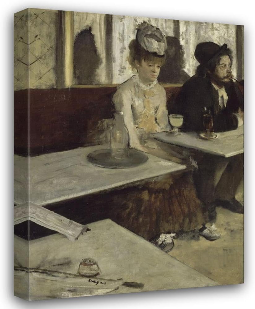 ArtDirect In a Cafe (1873) 15x20 UnFramed Museum Art Print Poster Ready for Framing by Edgar Degas (French, 1834-1917)