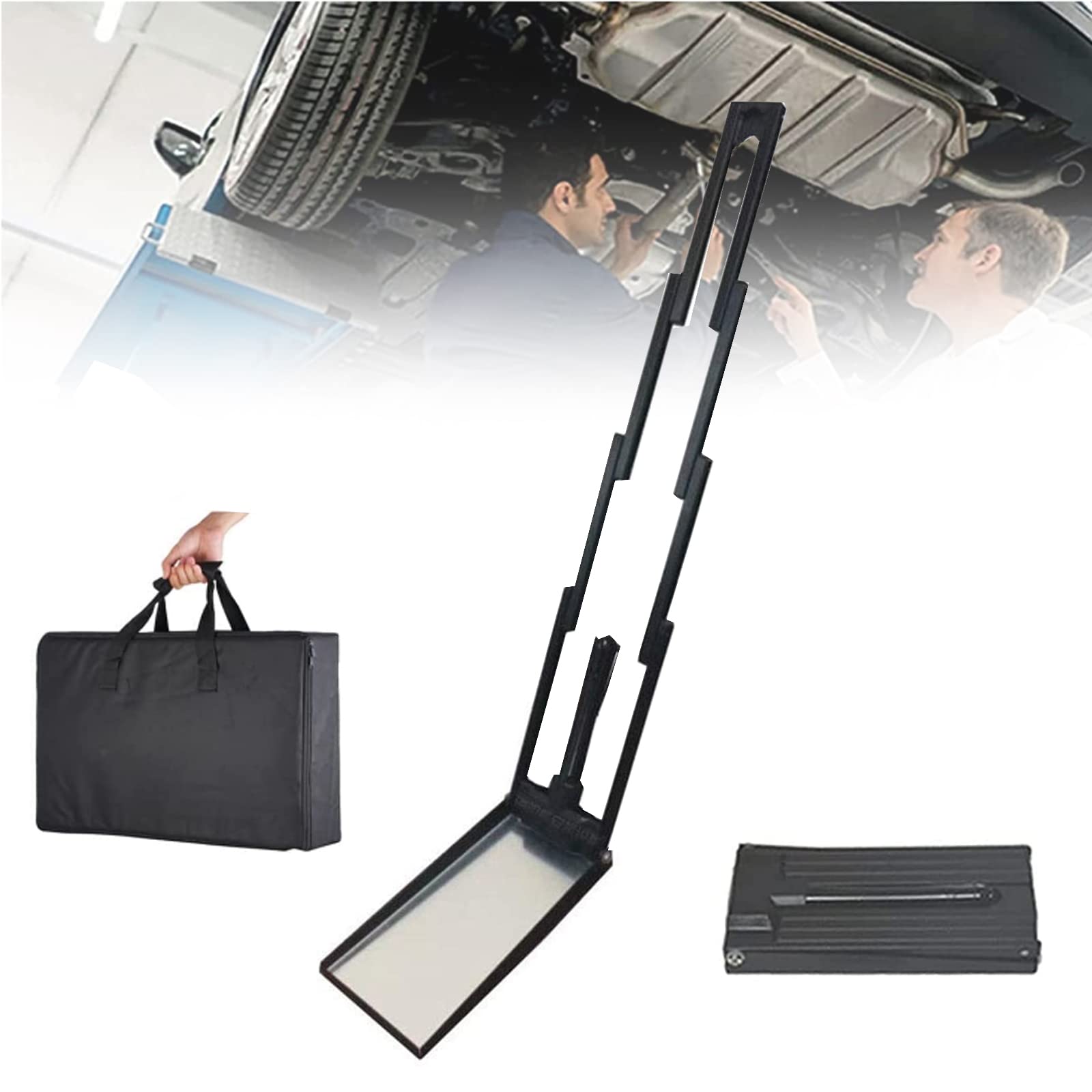YNIYUJKL Handheld Telescopic Inspection Mirror, Under-Vehicle Inspection Mirror,150Mm-470Mm Adjustment Rod, Led Light, Used For Inspecting Cars And Machines