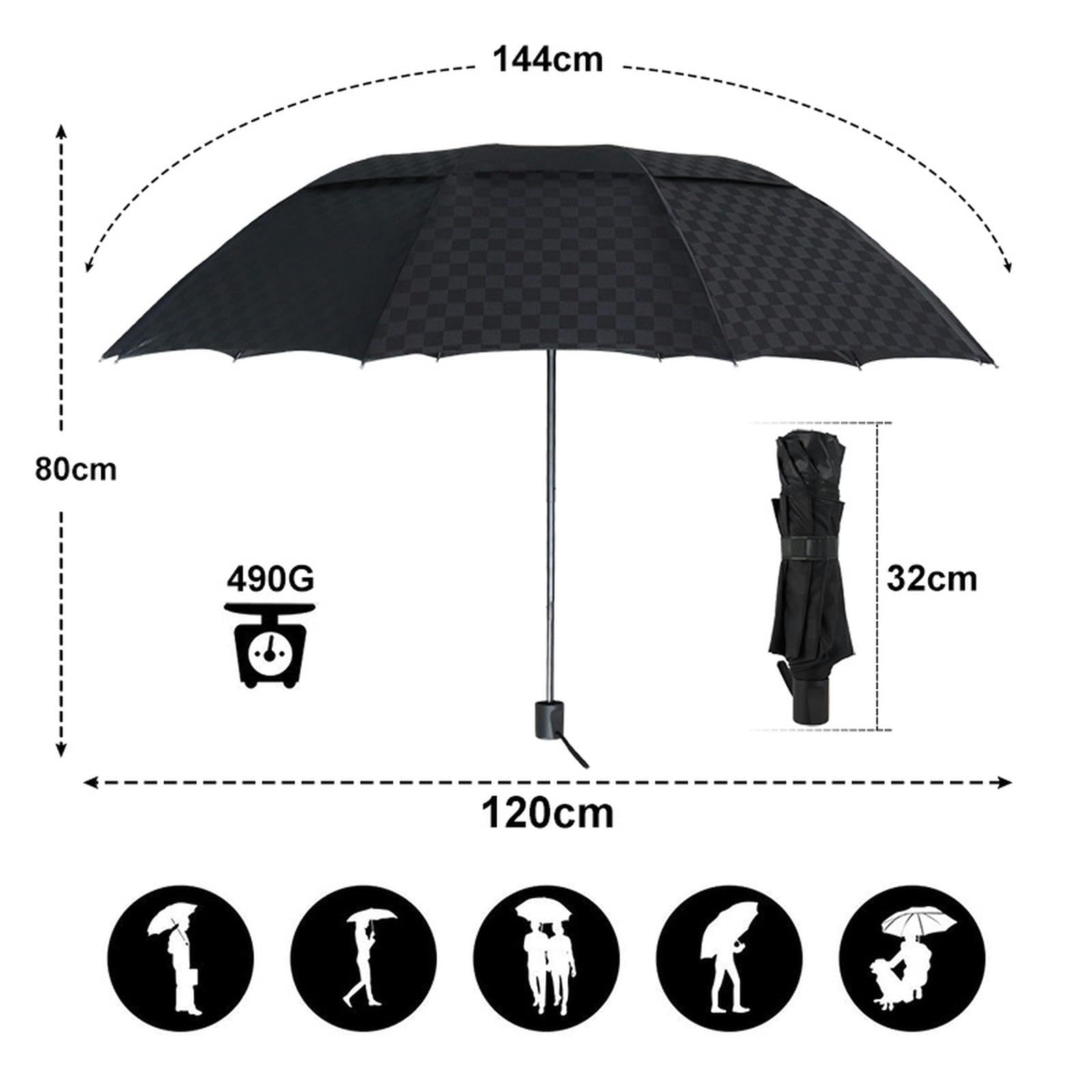 MdybF Parasol dwuwarstwowy ciemna siatka duży parasol deszcz kobiety mężczyźni parasole męskie parasol rodzina podróż