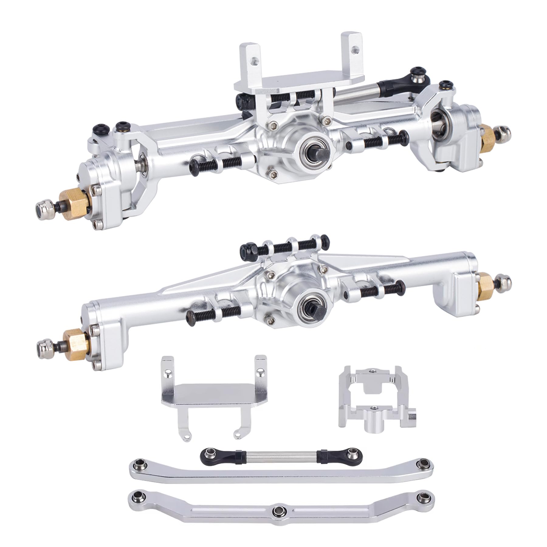 AMK Extended 20mm TRX4M Portal Axle,109.6g Aluminum CNC TRX4M Axle, TRX4M Portal Axles with Two Servo Mount Options, for 1/18 RC CrawlerCar TRX4M Axle Upgrade Parts