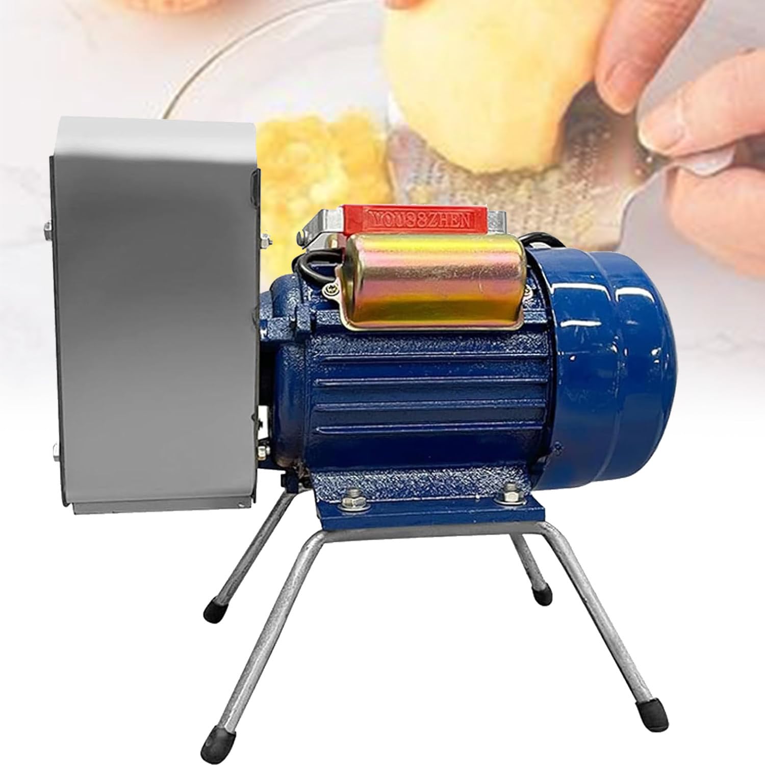 Elektrische Püree-Presse aus Edelstahl, kommerzieller Kartoffelstampfer, hocheffizientes Mahlen Schlammmühle, ideal für zeitsparendes Kochen