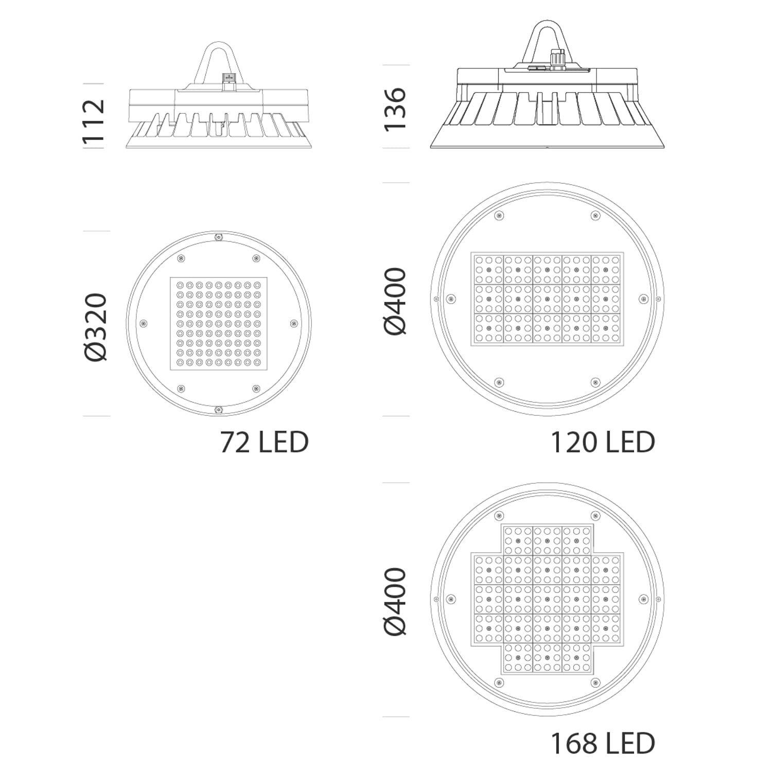 Faretto proiettore modello 2883 Saturno estensivo, LED, cablaggio CLD, 4000K, 19683lm, 151W, protezione IP66, 40 x 40 x 13,6 centimetri, colore grafite (riferimento: 33074200)