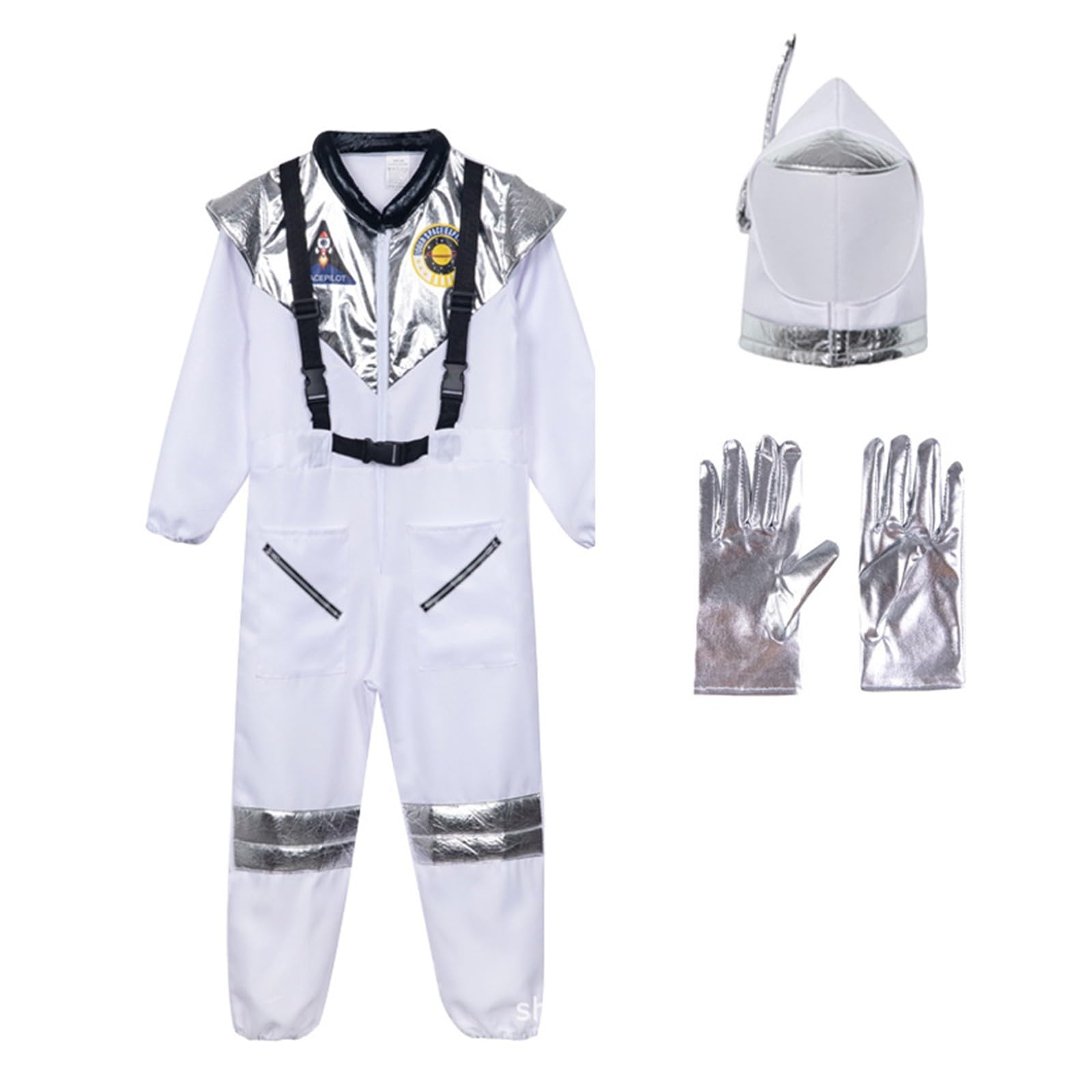Halloween Kostüm Kinder Astronaut Cosplay Overall Set Für Jungen Mädchen 4 12 Jahre Perfekt Für Fasching Karneval Mottoparty Bühne Astronaut Kostüm Junge Mädchen