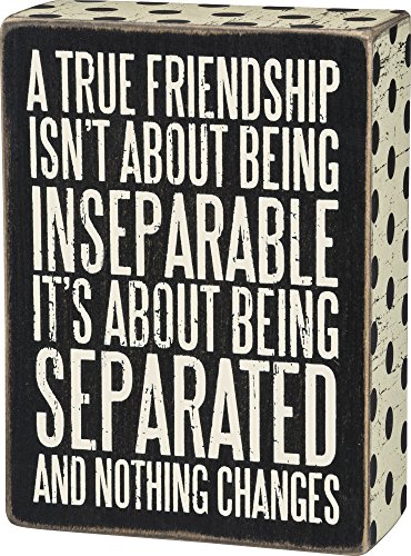 Primitives-by-Kathy-Polka-Dot-Trimmed-Box-Sign-True-Friendship Primitives by Kathy Polka Dot Trimmed Box Sign True Friendship