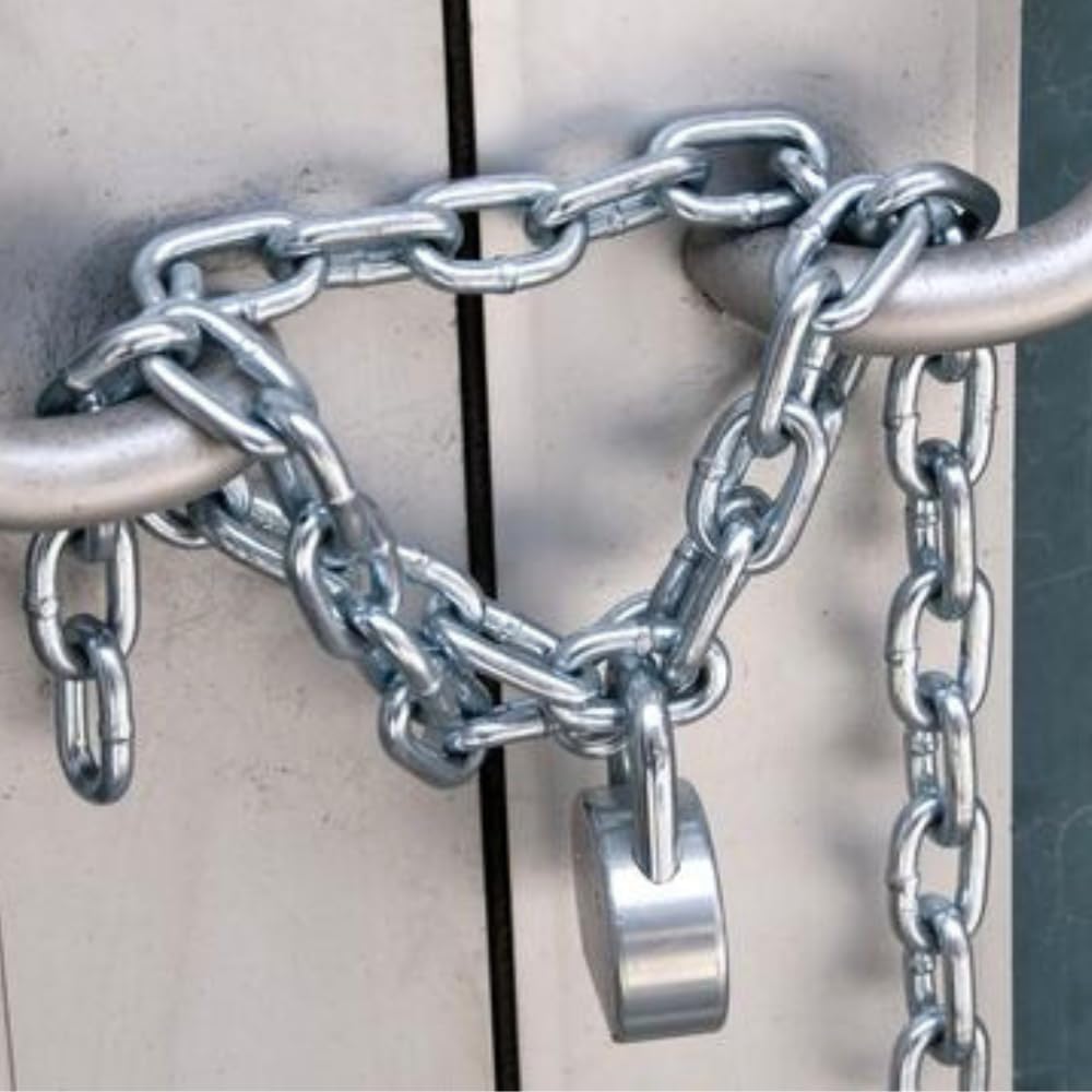 BACK BOON Enterprises-Heavy Metal Security Interlockchain |Stainless Steel|2 Feet Chain|60Mm Manual Lock|Luggage|Fence Gate|Cycle|Bike|Pets and Animals|Multipurpose Use-(Chain & Lock)-image-29