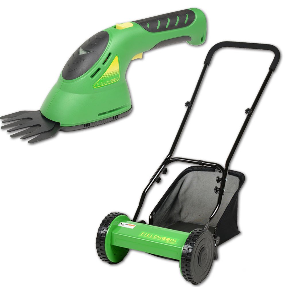 芝刈り機セット！ Amazon | FIELDWOODS（フィールドウッズ） 芝刈り機セット(手動式芝