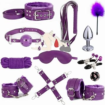 12-Piece Purple Leather Couple Fitness Kit - Strength Training Set for Synchronized Couple Practice Sessions