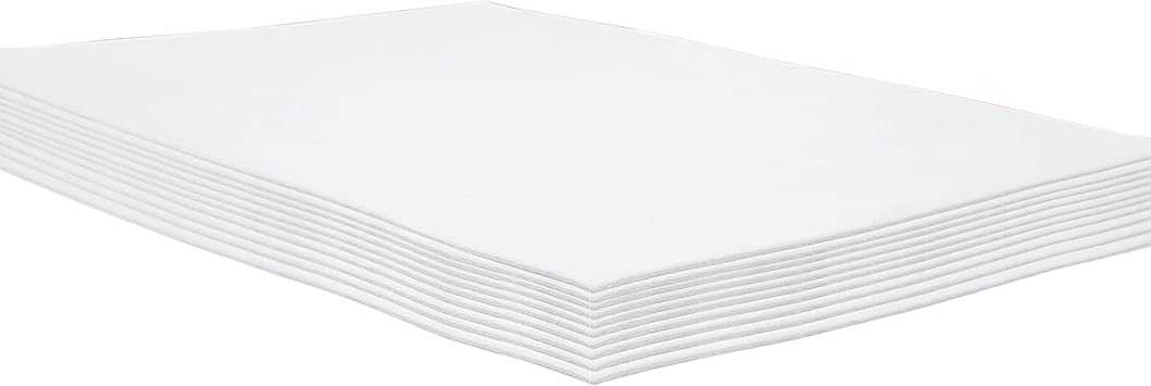 20Pcs 2mm Thick White Eva Foam Sheets 3D Embroidery Puffy Rectangle