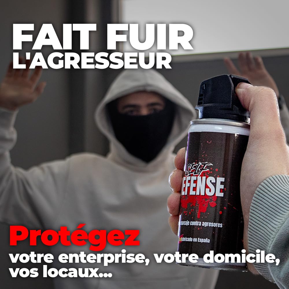 Self Defense Bombe Défense Format Spécial XXL 150 ML - Gel Marqueur Anti Agression Sécurité Plus Puissant Efficace Longue Durée Maximum Rendement, Spray Marquage Délinquants 100% Légale en France