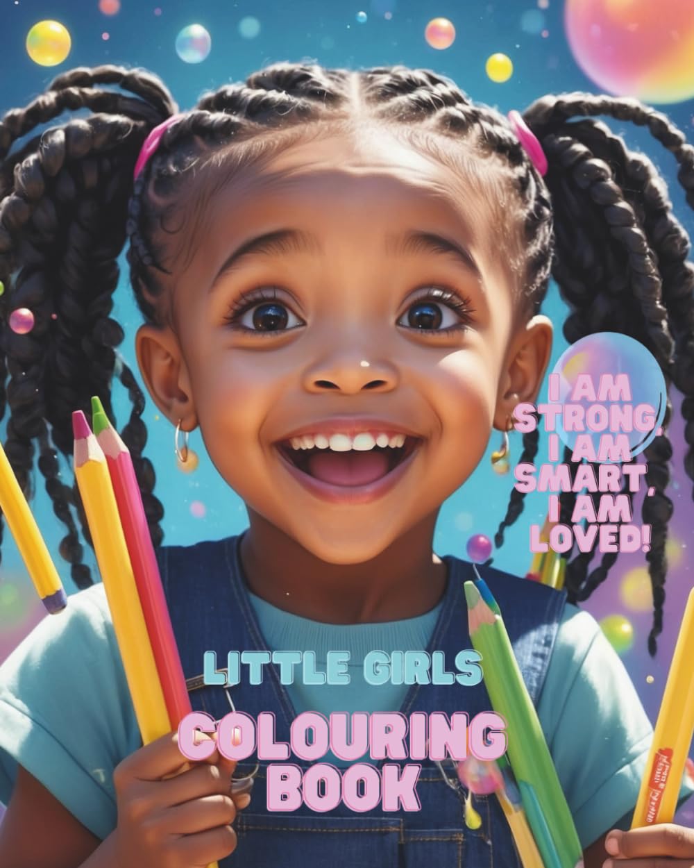 I am strong, I am smart, I am loved: Little girls colouring book