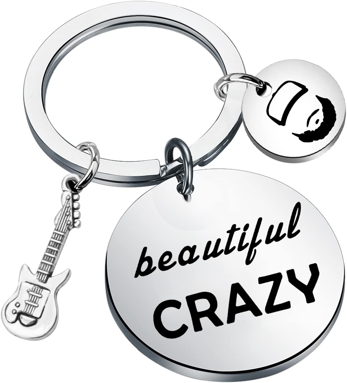 BLEOUK Country Music Keychain Country Song Gift Beautifu CRAZY Song Lyric Gift