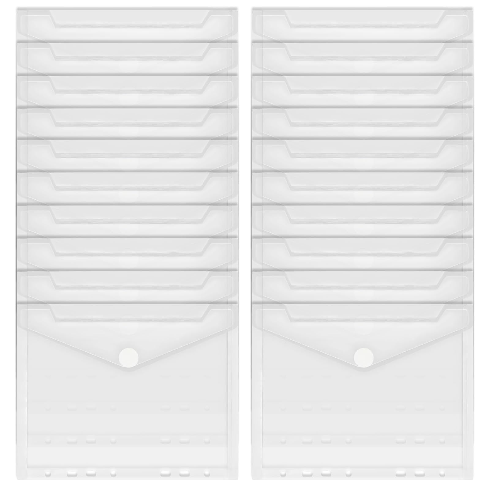 20 pcs carpetas sobre plástico A5,Carpeta documentos A5,Plástico transparente carpetas sobre,Para guardar documentos y recibos