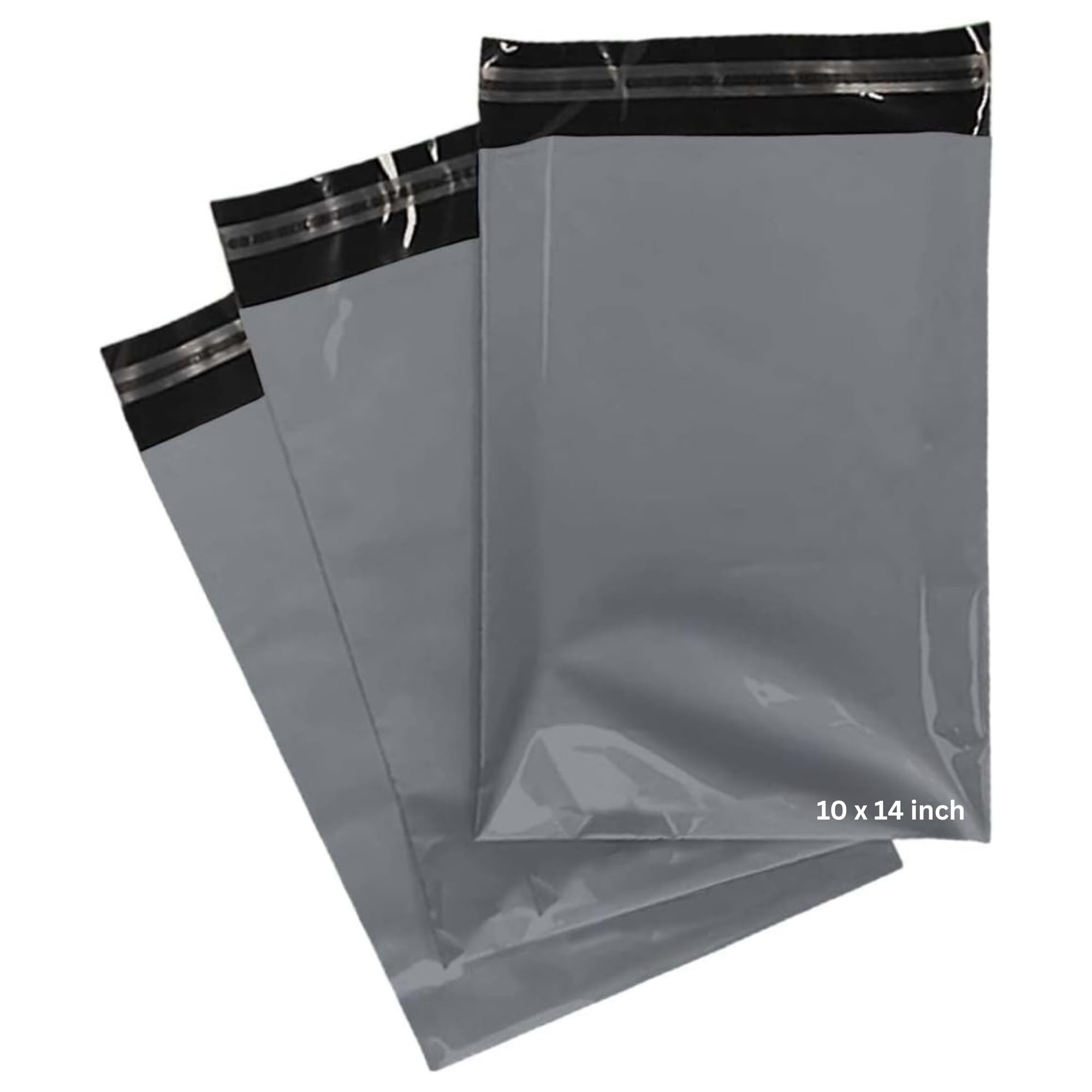 Packy® 50 Grey Postage Bags 10" x 14" - 254mm x 356mm Strong Self-Adhesive Parcel Delivery Bags Waterproof and Tear-Proof Postal Bags Eco-Friendly Poly Mailing Bags Shipping Envelopes