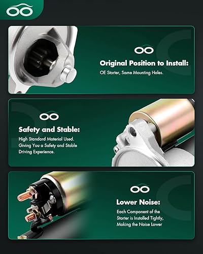 Miniatura 4 de SCITOO Arrancadores aptos para Ranger 1992 1993 1991-1997 2.3L Ranger 1998-2001 2.5L para camionetas Mazda serie B 1994-1997 2.3L 1998-2001 2.5L