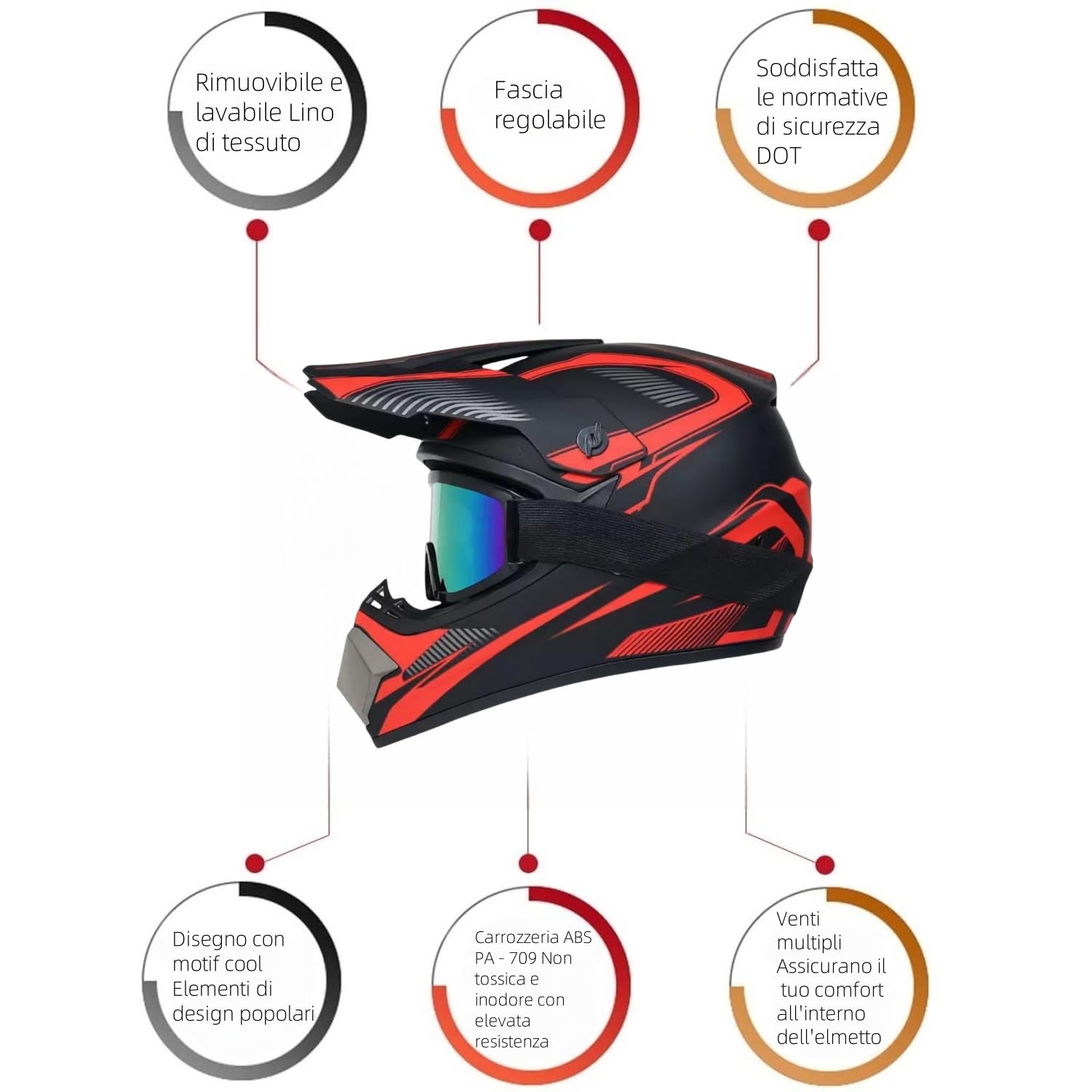 Casco Motocross Bambino - Casco da Cross per Bambini 3-10 Anni, Casco Integrale MTB con Mentoniera Removibile, Casco Moto Bambino Sicuro per Quad e Scooter (SpiderMan/Design Personalizzato)