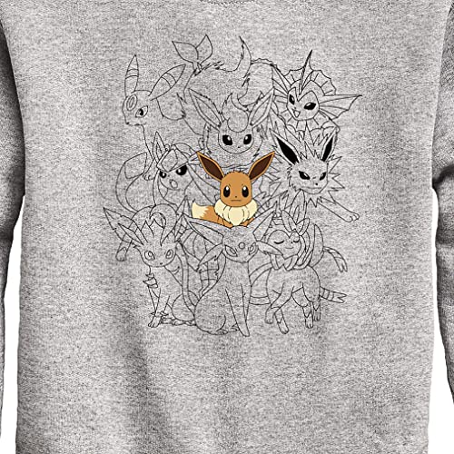 HYBRID APPAREL - Pokémon - Eevee Evolutions - Youth Crewneck Fleece Sweatshirt3