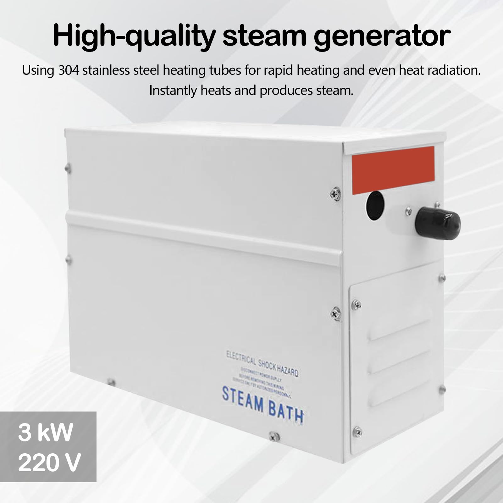 Generatore Vapore Sauna 3kW 220V Controller LED 25-55°C 2-3m³ Acciaio Inox 316