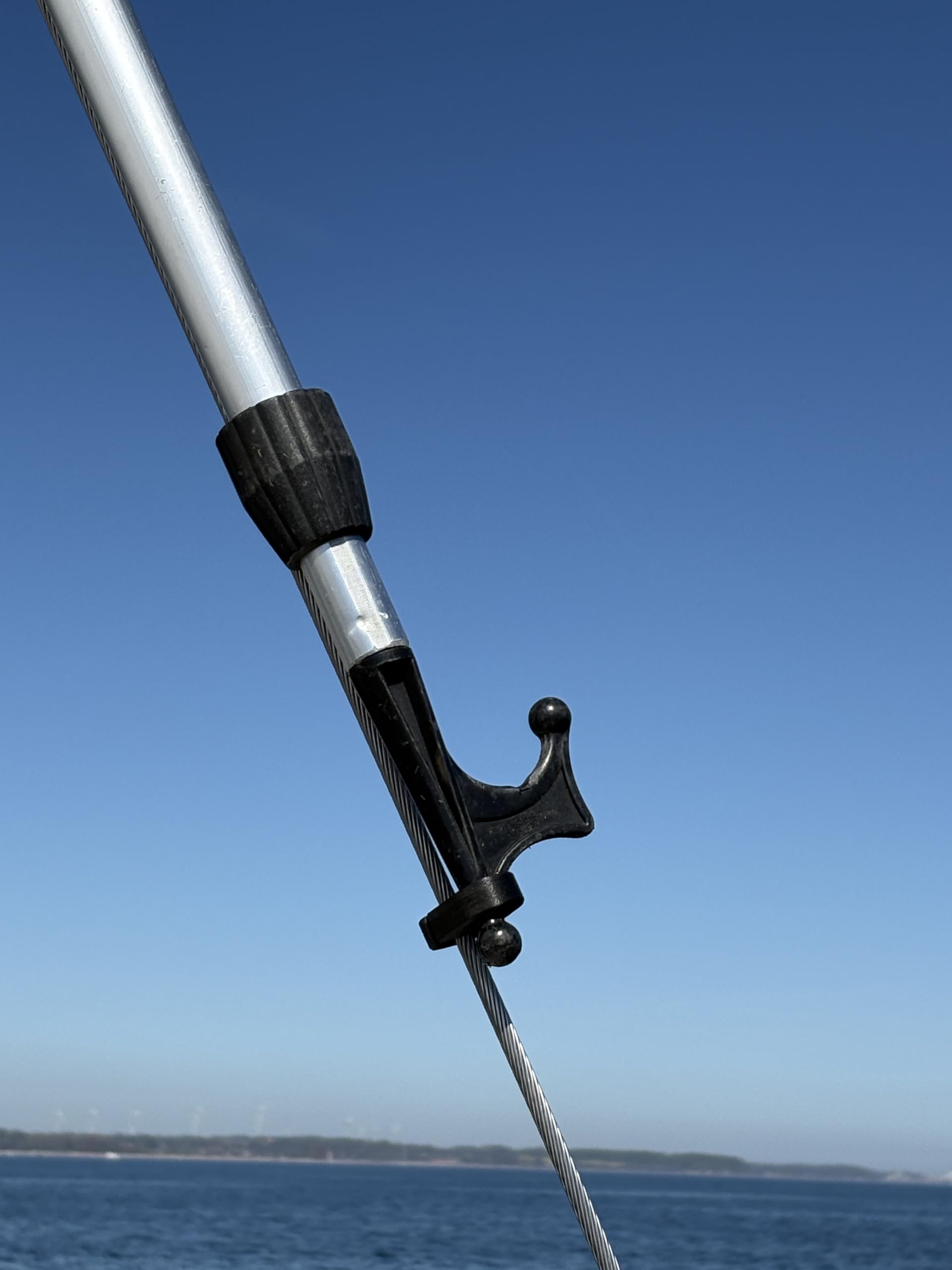 Generisch Bootshakenhalter für Wanten 5-10 mm, Bootshakenhalterung, Wantenhalterung, Halter für Bootshaken, Carbon