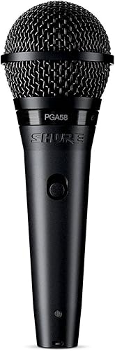Miniatura 7 de Shure Kit de rendimiento escénico con micrófono de mano vocal dinámico cardioide PGA58, cable XLR y soporte de micrófono, para escenario o estudio