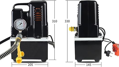 Miniatura 6 de Bomba hidráulica ATO Bomba hidráulica eléctrica de 1.2KW Válvula manual de 220 V de efecto único 10000 PSI Unidad de potencia hidráulica eléctrica