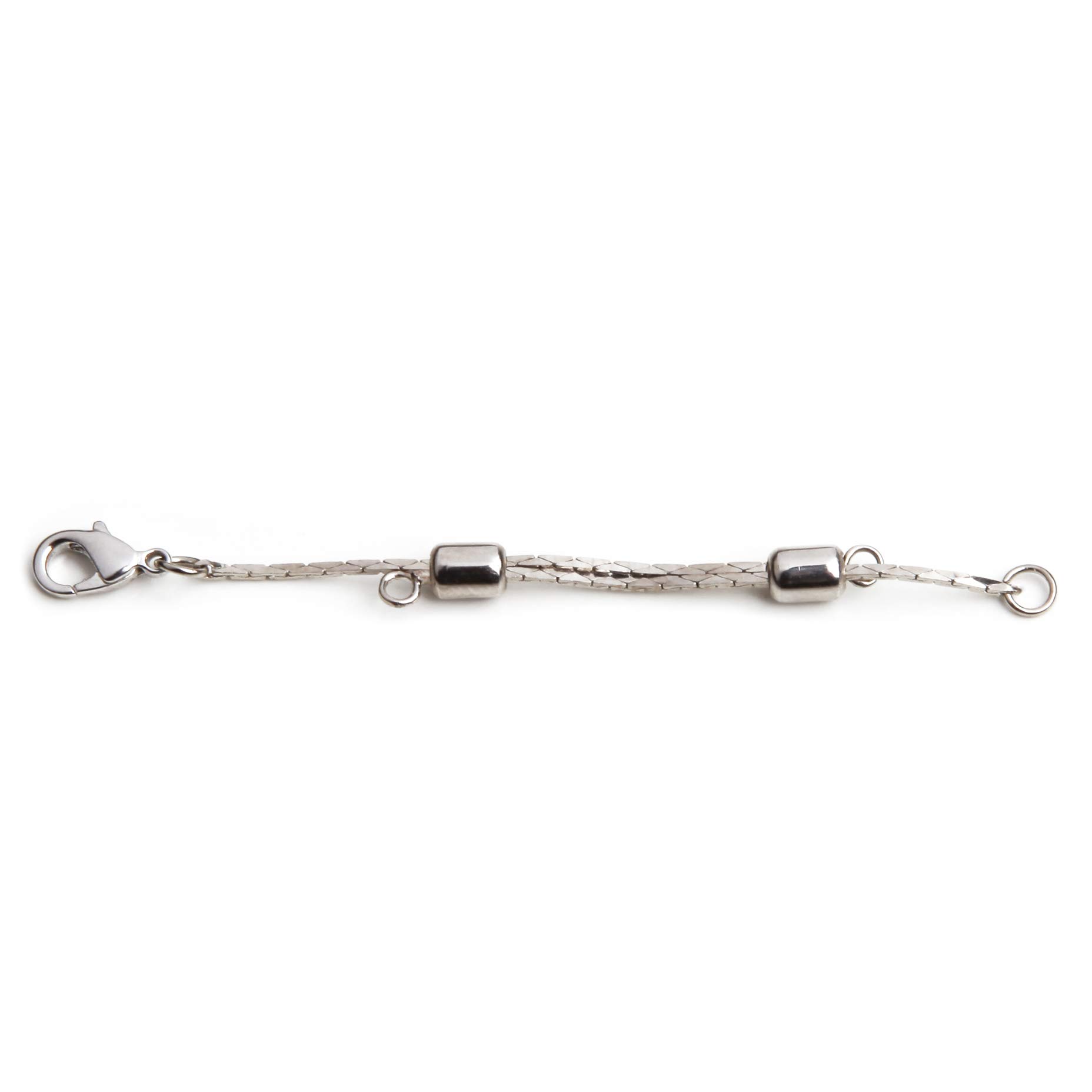 Extensor de collar plateado ajustable de 2 a 7,6 cm para reparar y alargar cadenas rotas o cortas