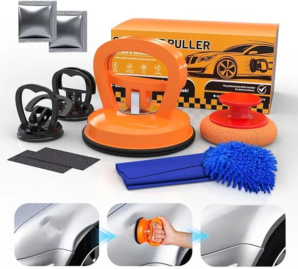 10-in-1 Dent Puller – Multi-Use Car Dent Puller Tool Kit, 3PCS Suction Cup Dent Remover for Vehicle Repair, Glass, Screens, Tile & Object Lifting