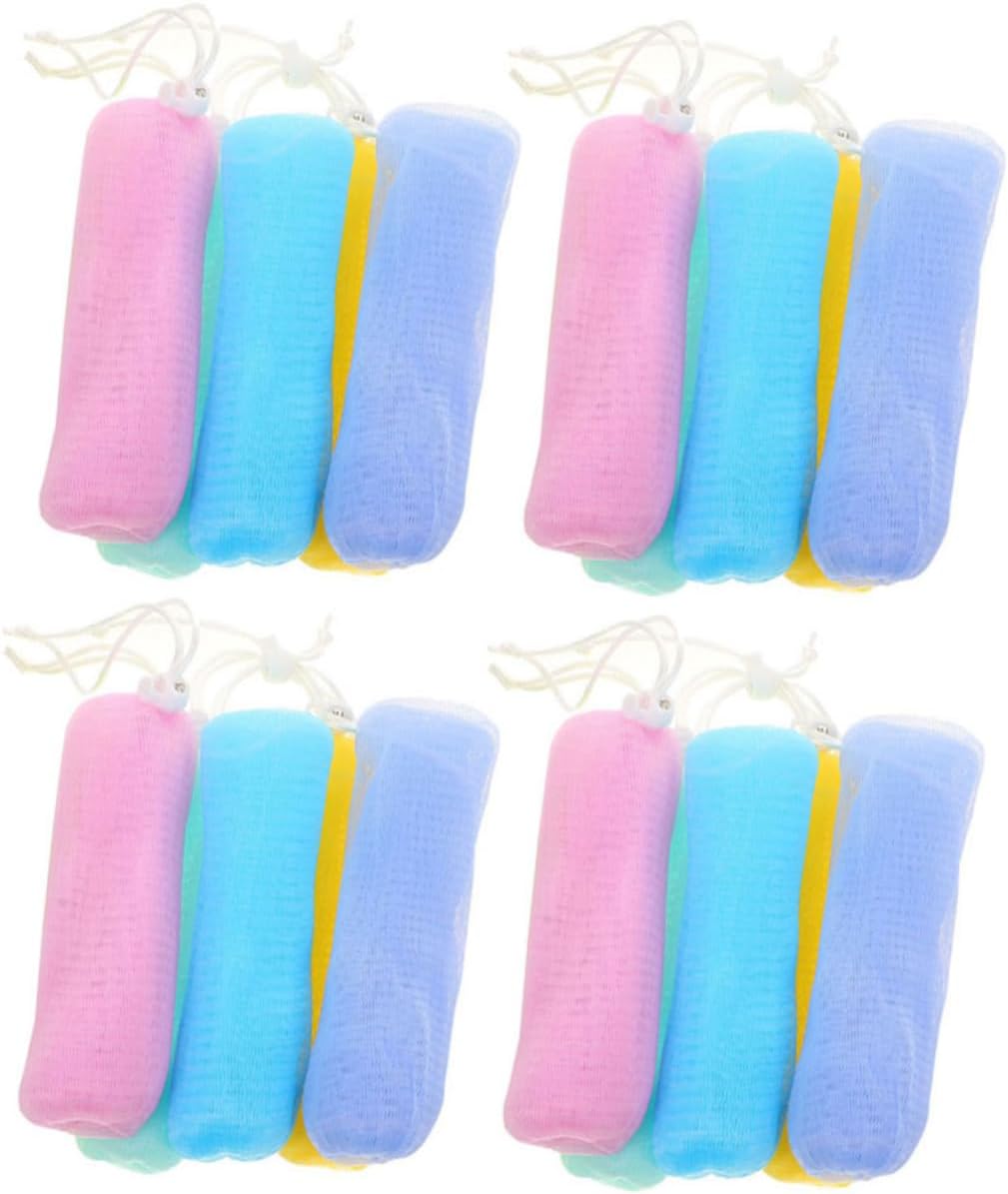 20pcs Exfoliating Mesh Soap Pouch Six-Layer Foaming Nets for Handmade Soap Facial Cleansers Wash for Bath Shower Use Options