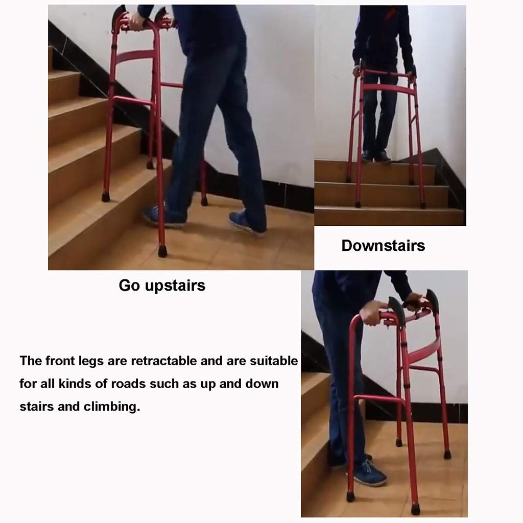 Marco ligero plegable de aluminio, andador estándar para subir escaleras, ayuda a la movilidad para ancianos