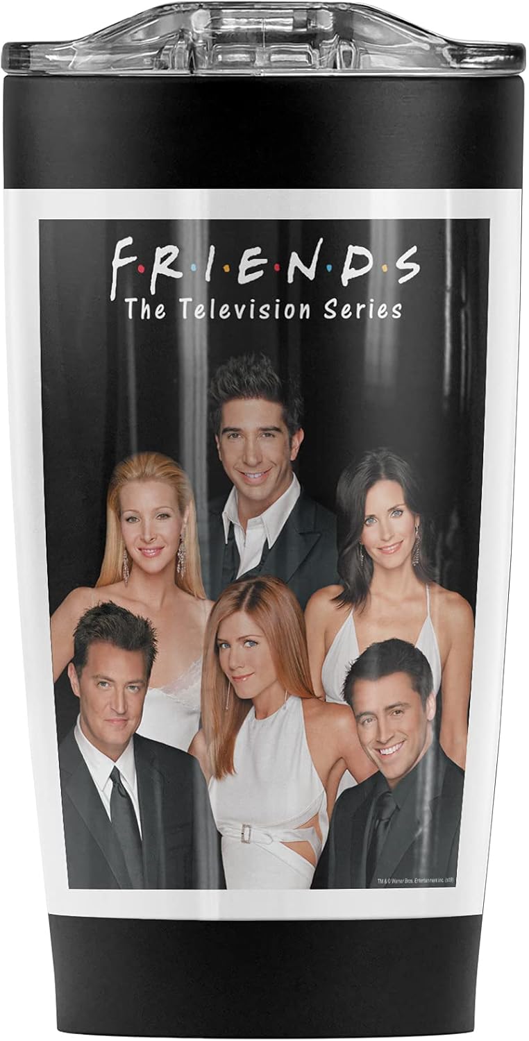 Logovision Friends Sophisticated Friends Stainless Steel Tumbler 20 oz Coffee Travel Mug/Cup, Vacuum Insulated & Double Wall with Leakproof Sliding Lid | Great for Hot Drinks and Cold Beverages