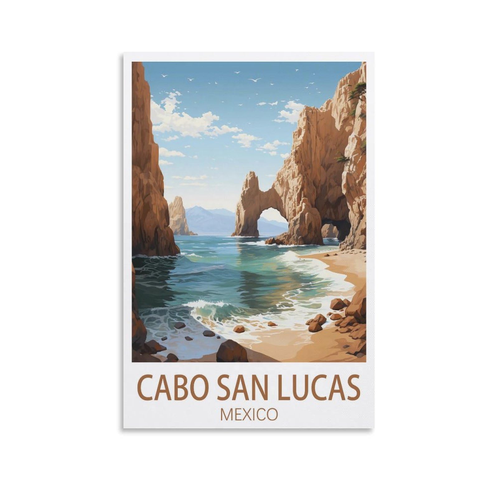DIY 5D Diamond Painting Kits for Adults,Cabo San Lucas Mexico DIY Diamond Art Kits Gem Painting Crafts for Home Wall Decor 30x40cm